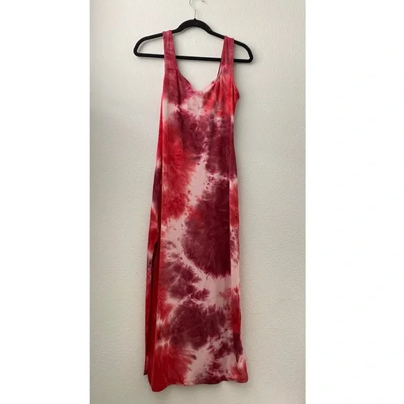 011. NWT SUPER Soft Bebe Tie-dye Maxi Tank Top Dress - Picture 1 of 10